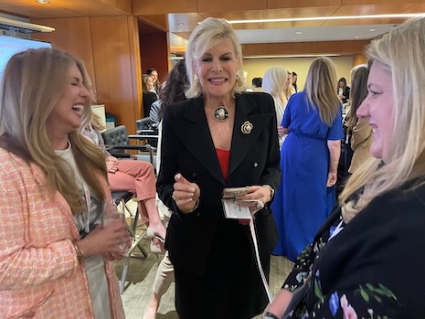 Valuable networking during the Luxury Women Leaders Summit's morning break. From left to right: Chanel's Alessandra Sunko, Scenterprises' Sue Phillips and The RealReal's Caroline Mayhew Gardner