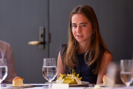 Business Insider's Maddie Berg at the Heesen Yachts x Luxury Roundtable Luncheon New York June 19