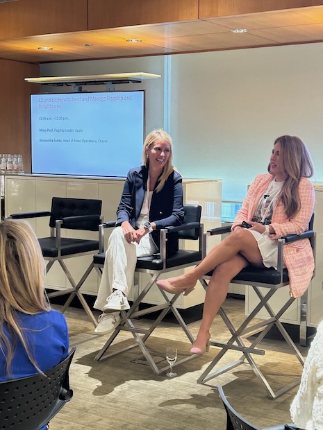 Apple's Missy Pool and Chanel's Alessandra Sunko in discussing customer and employee experience and how to lead and manage flagship and retail stores at Luxury Roundtable's Luxury Women Leaders Summit New York June 13