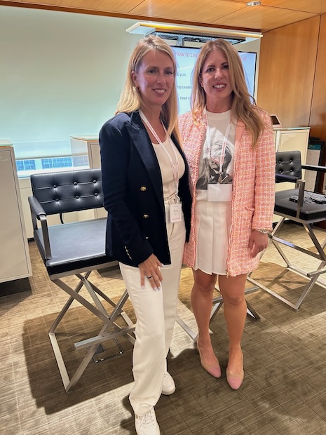 Apple's Missy Pool and Chanel's Alessandra Sunko after discussing customer and employee experience and how to lead and manage flagship and retail stores at Luxury Roundtable's Luxury Women Leaders Summit New York June 13