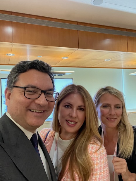 Luxury Roundtable's Mickey ALAM KHAN, Apple's Missy Pool and Chanel's Alessandra Sunko after discussing customer and employee experience and how to lead and manage flagship and retail stores at Luxury Roundtable's Luxury Women Leaders Summit New York June 13