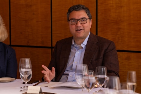 Luxury Roundtable CEO Mickey ALAM KHAN moderating the Heesen Yachts x Luxury Roundtable Luncheon discussion with select brands and media on what's next for the next-gen wealthy. Image: Jonathan Heisler