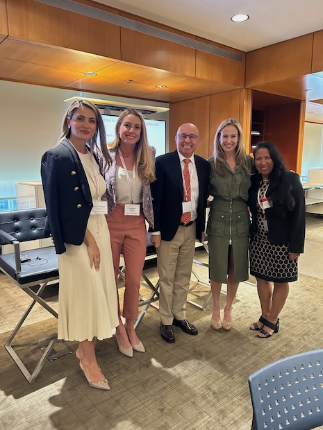 Happy campers! Panelists from the "Marketing to Affluent Women Consumers Across Generations" session. From left to right: De Beers' Ivette Nersesyan-Stephanopoulos, Quintessentially's Lauren, Luxury Institute's Milton Pedraza, Veronica Beard's Rachel Goldflam and Cincoro Tequila's Emma Medina