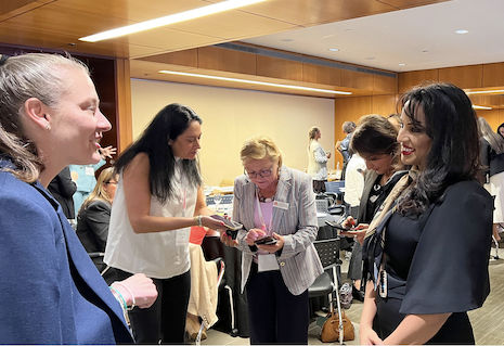 Capgemini's Charisma Glassman mingling with audience members after her session on "State of HNW and UHNW Consumers" at Luxury Roundtable's Luxury Women Leaders Summit New York June 13. Image: Brian Glassman