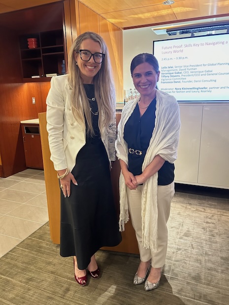 UBS' Leora F. Zach (left) with UBS' Cristina DeBrito spoke on the "How to Differentiate Yourself and Serve as a Role Model" panel at Luxury Roundtable's Luxury Women Leaders Summit New York June 13 