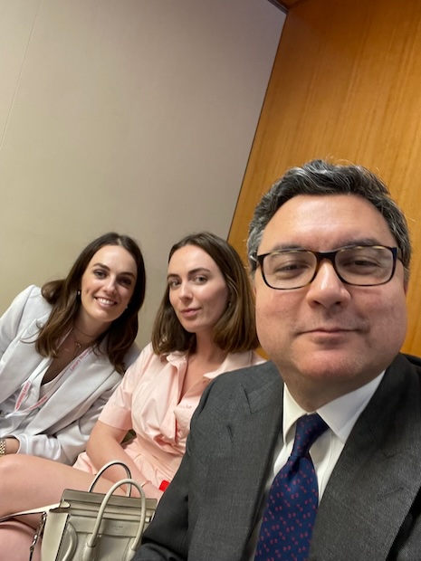 Almost there! From left to right: HeritageXplore's Lady Violet Manners with her sister, Eliza Manners London's Lady Eliza Manners and Luxury Roundtable's Mickey ALAM KHAN at the tail end of Luxury Roundtable's Luxury Women Leaders Summit New York June 13