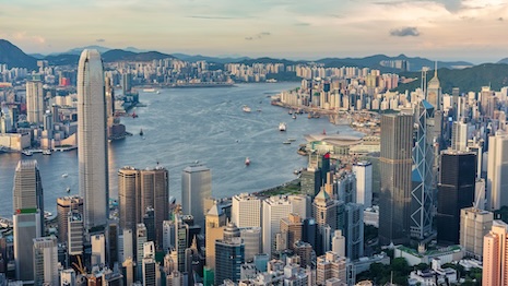 Hong Kong skyline with Victoria Harbour