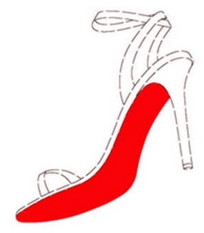 Christian Louboutin’s famed red lacquered sole