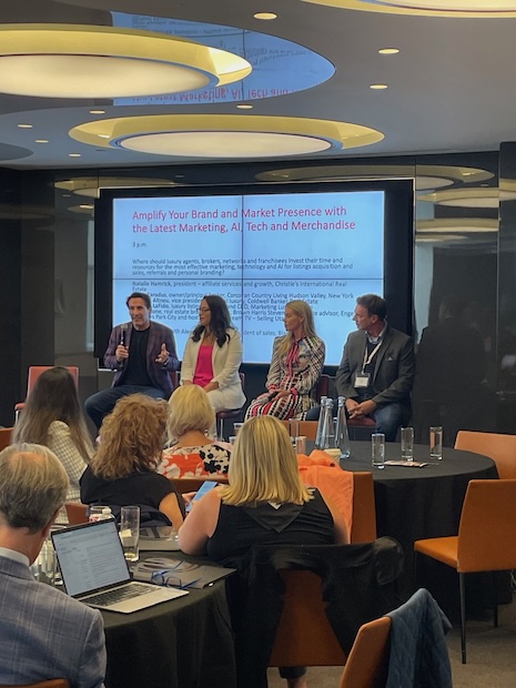 Marketing to AI: How to handle customer outreach and tech? From left to right: Marketing Luxury Group's Michael LaFido, Engel & Volkers' Karen Stone, Christie's International Real Estate's Natalie Hamrich and Corcoran Country Living's Jason Karadus