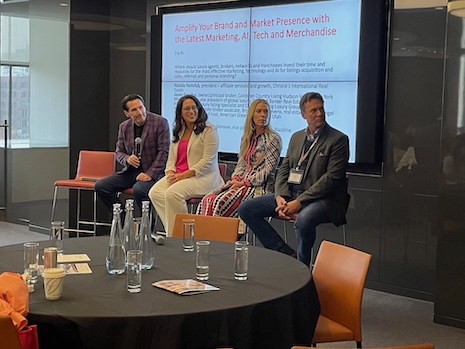 Marketing to AI: How to handle customer outreach and tech? From left to right: Marketing Luxury Group's Michael LaFido, Engel & Volkers' Karen Stone, Christie's International Real Estate's Natalie Hamrich and Corcoran Country Living's Jason Karadus